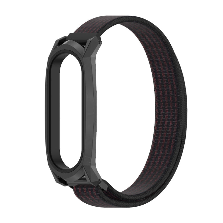 For Xiaomi Mi Band 6 / 5 / 4 / 3 Mijobs GT Nylon Loop Watch Band(Black Red) - Watch Bands by MIJOBS | Online Shopping UK | buy2fix