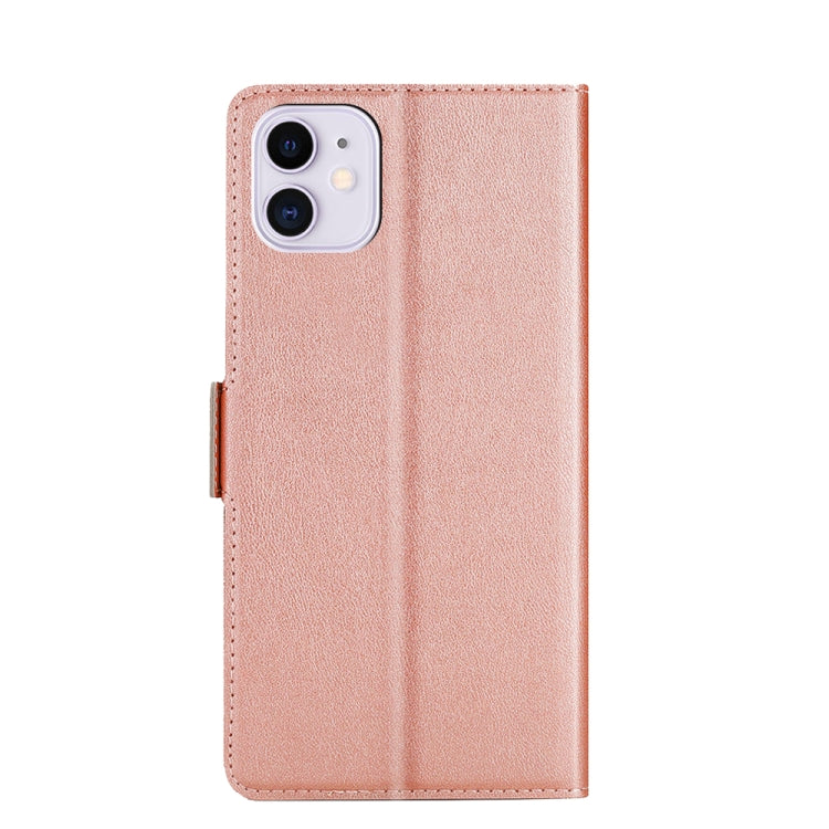 Ultra-thin Voltage Side Buckle PU + TPU Horizontal Flip Leather Case with Holder & Card Slot For iPhone 11(Rose Gold) - iPhone 11 Cases by buy2fix | Online Shopping UK | buy2fix