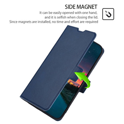 For iPhone XR Ultra-thin Voltage Side Buckle PU + TPU Horizontal Flip Leather Case with Holder & Card Slot(Blue) - More iPhone Cases by buy2fix | Online Shopping UK | buy2fix