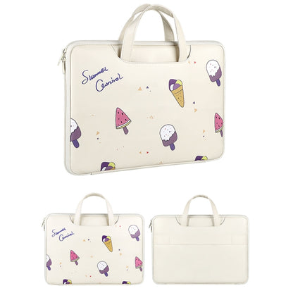 ST01KT Lightweight PU Printed Laptop Bag, Size:13.3 inch(Ice Cream) - 13.3 inch by buy2fix | Online Shopping UK | buy2fix