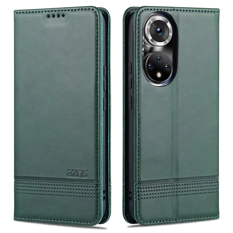 For Honor 50 AZNS Magnetic Calf Texture Horizontal Flip Leather Case with Card Slots & Holder & Wallet(Dark Green) - Honor Cases by AZNS | Online Shopping UK | buy2fix