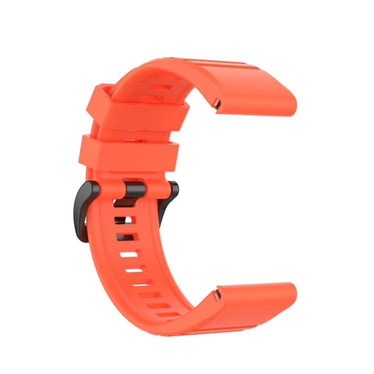 For Garmin Fenix 6 22mm Smart Watch Quick Release Silicon Watch Band(Coral Red) - Watch Bands by buy2fix | Online Shopping UK | buy2fix