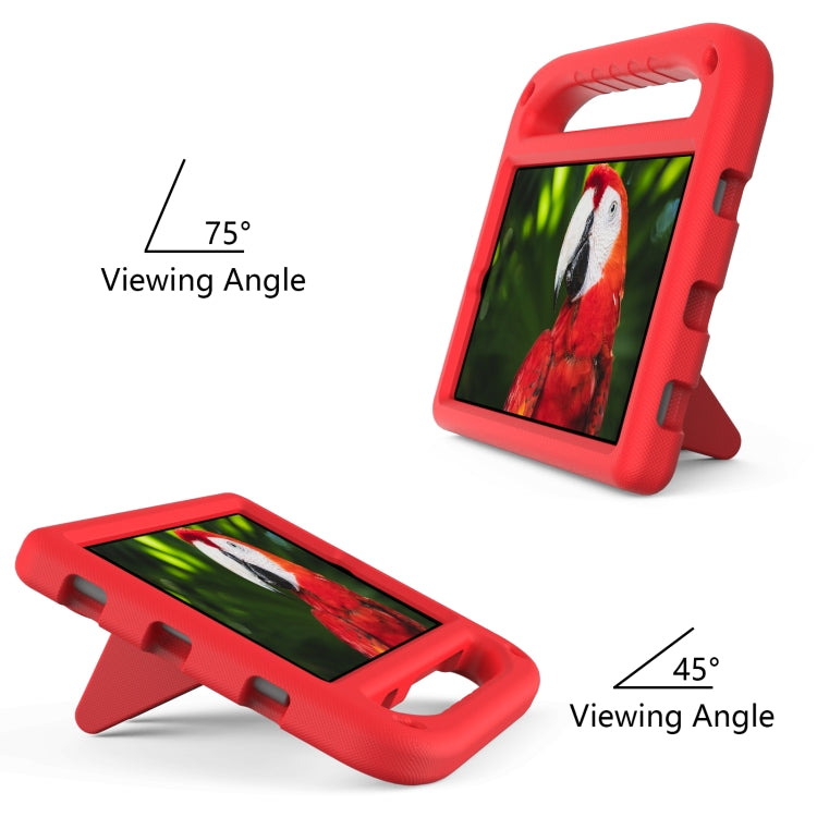 For Huawei MediaPad M5 Lite 8.0 inch Handle Portable EVA Shockproof Anti Falling Protective Case with Triangle Holder(Red) - Huawei by buy2fix | Online Shopping UK | buy2fix