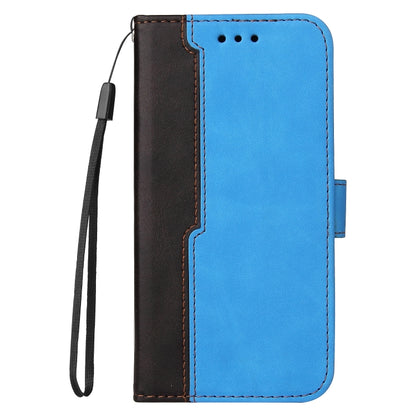 For iPhone 13 Pro Business Stitching-Color Horizontal Flip PU Leather Case with Holder & Card Slots & Photo Frame  (Blue) - iPhone 13 Pro Cases by buy2fix | Online Shopping UK | buy2fix