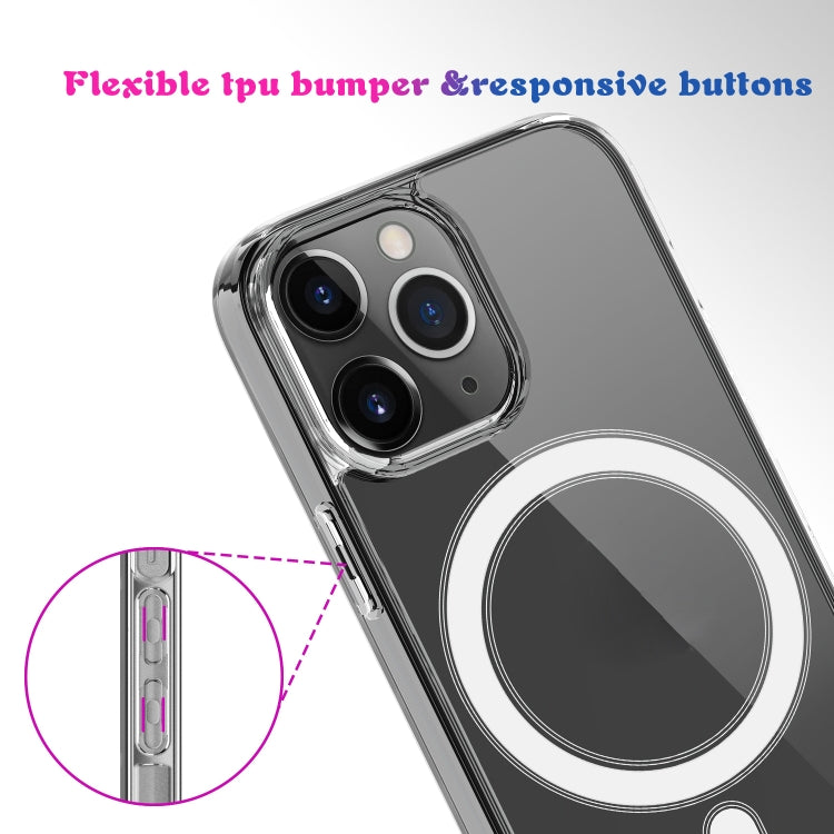 For iPhone 13 Pro Magsafe Case Simple Magnetic Ring All-inclusive Clear Crystal Acrylic PC +TPU Shockproof Case (Transparent) - iPhone 13 Pro Cases by buy2fix | Online Shopping UK | buy2fix