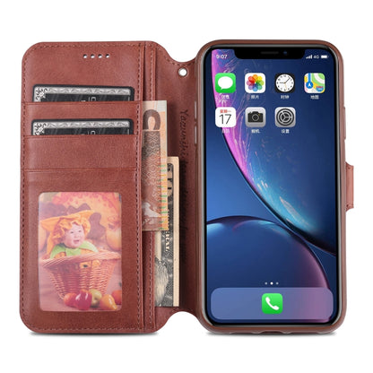 For iPhone 11 Pro Max AZNS Calf Texture Magnetic Horizontal Flip PU Leather Case with Holder & Card Slots & Photo Frame(Brown) - iPhone 11 Pro Max Cases by AZNS | Online Shopping UK | buy2fix