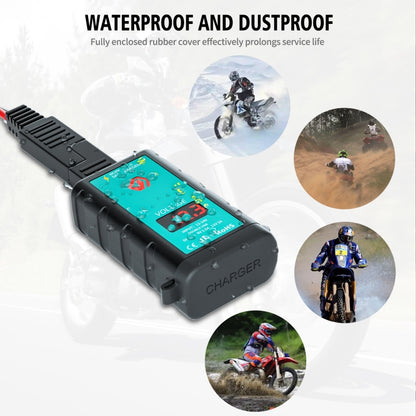 WUPP ZH-1422B2 DC12-24V Motorcycle Square Single USB + PD Fast Charging Charger with Switch + Voltmeter + Integrated SAE Socket + 1m SAE Socket Cable - In Car by WUPP | Online Shopping UK | buy2fix