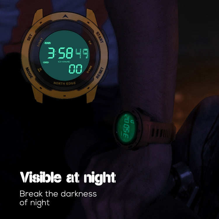 NORTH EDGE Mars Men Luminous Digital Waterproof Smart Sports Watch, Support Alarm Clock & Countdown & Sports Mode(Black) - Sport Watches by NORTH EDGE | Online Shopping UK | buy2fix