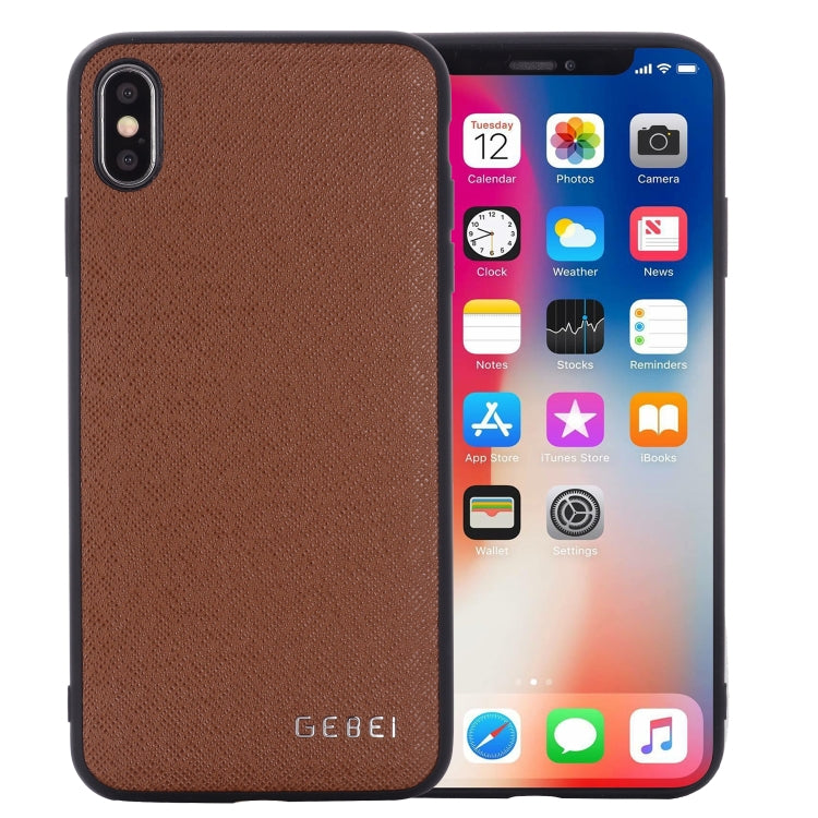 For iPhone 11 Pro GEBEI Full-coverage Shockproof Leather Protective Case(Brown) - iPhone 11 Pro Cases by GEBEI | Online Shopping UK | buy2fix