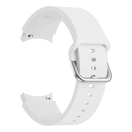 For Samsung Galaxy Watch4 44mm Universal Silicone Colorful Buckle Watch Band(White) - Smart Wear by buy2fix | Online Shopping UK | buy2fix