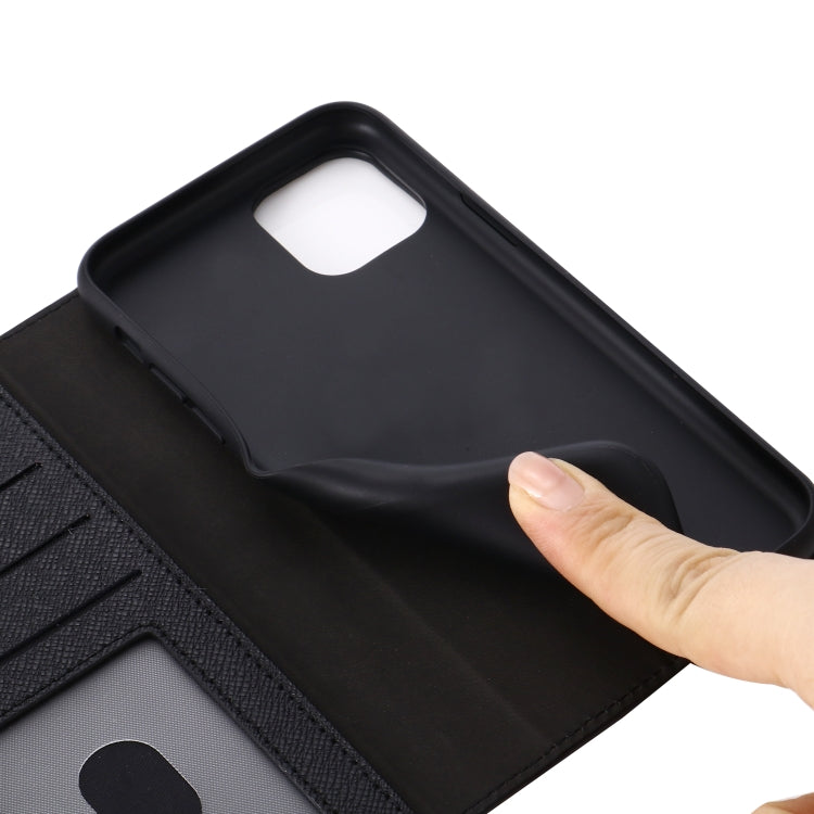 For iPhone 11 GEBEI Top-grain Leather Horizontal Flip Protective Case with Holder & Card Slots & Wallet & Photo Frame(Black) - iPhone 11 Cases by GEBEI | Online Shopping UK | buy2fix