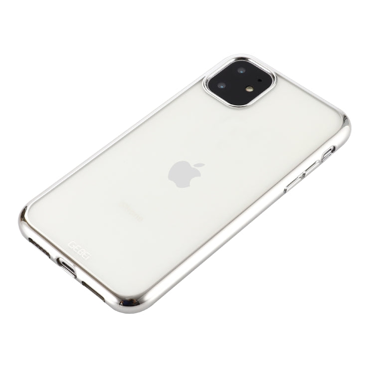 For iPhone 11 Pro GEBEI Plating TPU Shockproof Protective Case(Silver) - iPhone 11 Pro Cases by GEBEI | Online Shopping UK | buy2fix