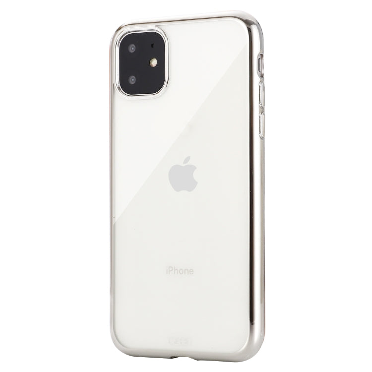 For iPhone 11 Pro Max GEBEI Plating TPU Shockproof Protective Case(Silver) - iPhone 11 Pro Max Cases by GEBEI | Online Shopping UK | buy2fix