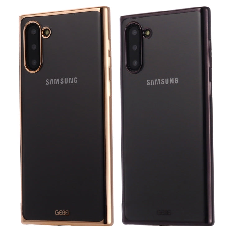 For Galaxy Note 10 GEBEI Plating TPU Shockproof Protective Case(Gold) - Galaxy Phone Cases by GEBEI | Online Shopping UK | buy2fix