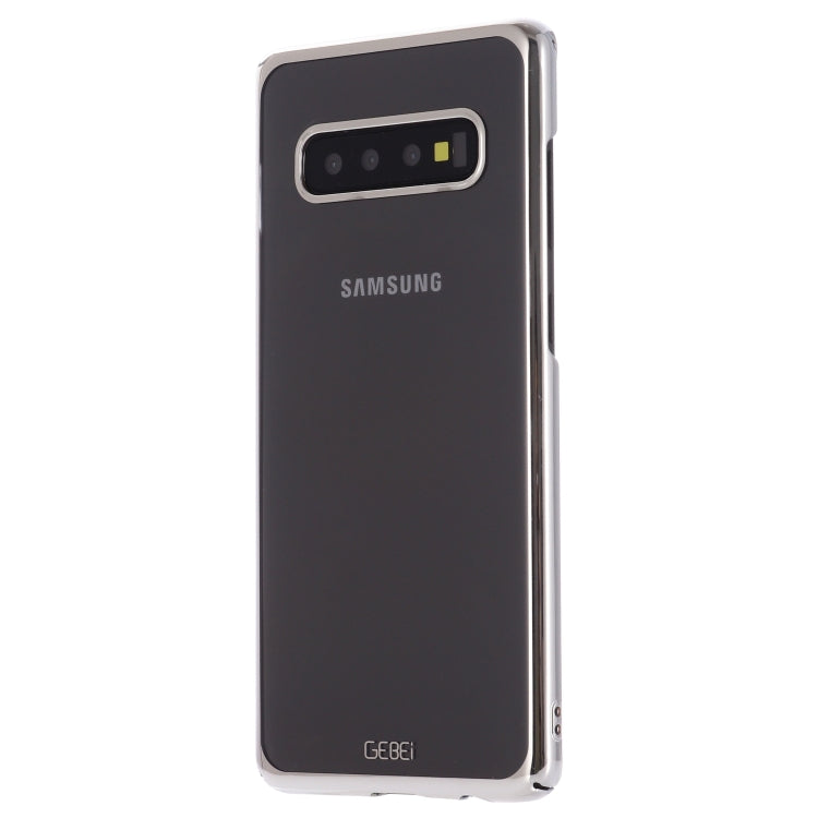 For Galaxy S10 GEBEI Shockproof  Plating PC Protective Case(Silver) - Galaxy Phone Cases by GEBEI | Online Shopping UK | buy2fix