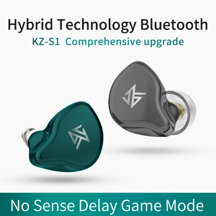 KZ S1 1DD+1BA Hybrid Technology Wireless Bluetooth 5.0 Stereo In-ear Sports Earphone with Microphone(Green) - In Ear Wired Earphone by KZ | Online Shopping UK | buy2fix
