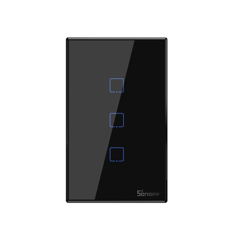 Sonoff T3 US-TX 433 RF WIFI Smart Remote Control Wall Touch Switch, US Plug, Style:Three Buttons - Smart Switch by Sonoff | Online Shopping UK | buy2fix