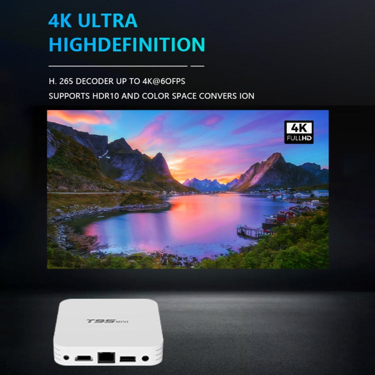 T95MINI 4K HD Network TV Set Top Box, Android 10.0, Allwinner H313 Quad Core 64-bit Cortex-A53, 1GB + 8GB, Support 2.4G WiFi, HDMI, AV, LAN, USB 2.0, UK Plug - Consumer Electronics by buy2fix | Online Shopping UK | buy2fix