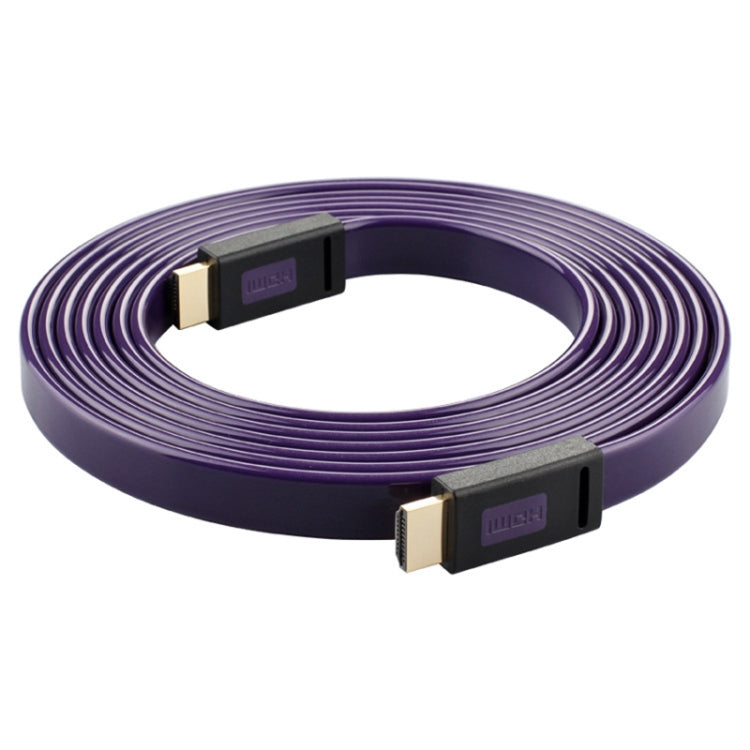 ULT-unite 4K Ultra HD Gold-plated HDMI to HDMI Flat Cable, Cable Length:3m(Transparent Purple) - Cable by ult-unite | Online Shopping UK | buy2fix