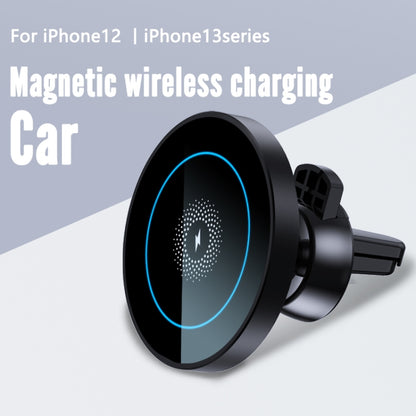 R-JUST CZ04 15W Rotatable Magnetic Car Wireless Charger Phone Holder for iPhone 12 / 13 Series(Black) - In Car by R-JUST | Online Shopping UK | buy2fix