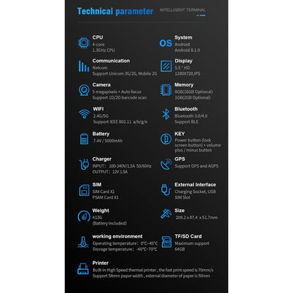 POS-6100 5.5 inch Handheld Android Smart Scan Code Cash Register Thermal Printing Machine PDA Terminal, EU Plug - Consumer Electronics by buy2fix | Online Shopping UK | buy2fix