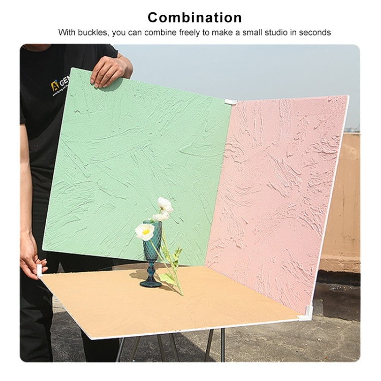 60 x 60cm Retro PVC Cement Texture Board Photography Backdrops Board(Grey Bean Green) - Camera Accessories by buy2fix | Online Shopping UK | buy2fix