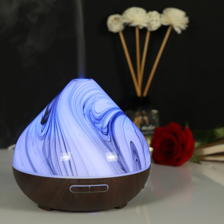 400ml Volcano Shape Humidifier Glass Aromatherapy Machine Automatic Alcohol Sprayer, Plug Specification:EU Plug(Coffee) - Home & Garden by buy2fix | Online Shopping UK | buy2fix