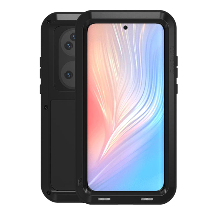 For Huawei P50 Pro LOVE MEI Metal Shockproof Waterproof Dustproof Protective Phone Case without Glass(Black) - Huawei Cases by LOVE MEI | Online Shopping UK | buy2fix