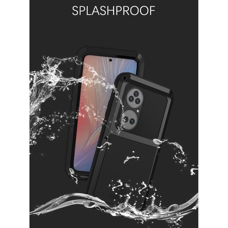 For Huawei P50 Pro LOVE MEI Metal Shockproof Waterproof Dustproof Protective Phone Case without Glass(Black) - Huawei Cases by LOVE MEI | Online Shopping UK | buy2fix