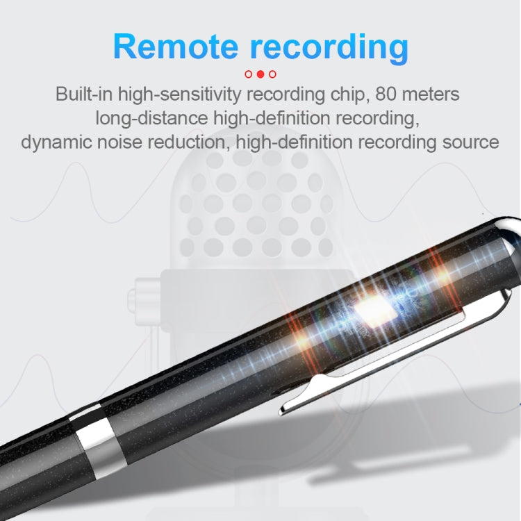 Q96 Intelligent HD Digital Noise Reduction Recording Pen, Capacity:64GB(Black) - Security by buy2fix | Online Shopping UK | buy2fix