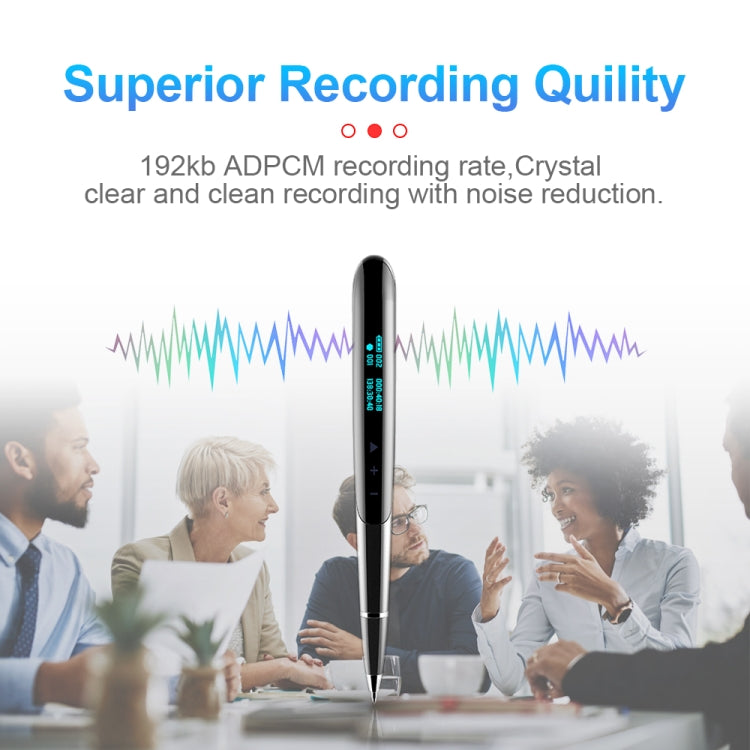 Q9 AI Intelligent High-definition Noise Reduction Conference Recording Pen Voice Control Recorder, Capacity:8GB(Black) - Security by buy2fix | Online Shopping UK | buy2fix