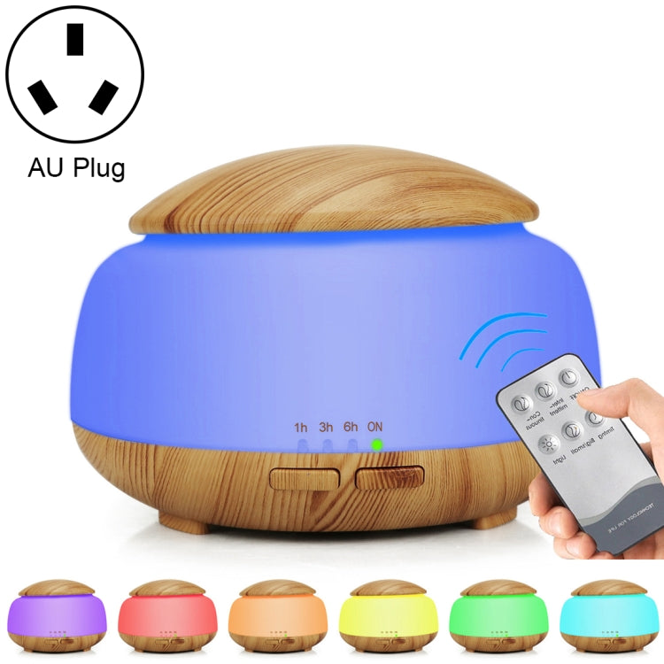 Wood Grain Humidifier Air Purifier Ultrasonic Atomization Household Aromatherapy Machine with Colorful LED Light Automatic Alcohol Sprayer, Plug Specification:AU Plug(Light Brown) - Home & Garden by buy2fix | Online Shopping UK | buy2fix