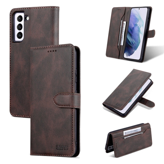 For Samsung Galaxy S22 5G AZNS Dream II Skin Feel Horizontal Flip Leather Case(Coffee) - Galaxy S22 5G Cases by AZNS | Online Shopping UK | buy2fix