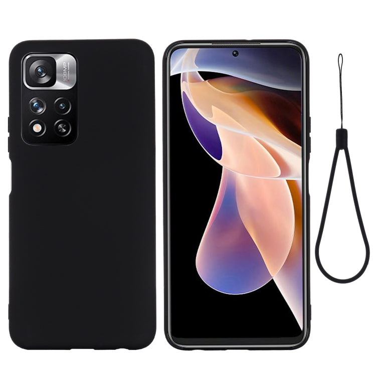 For Xiaomi Redmi Note 11 Pro China / Note 11 Pro+ Liquid Silicone Phone Case(Black) - Xiaomi Cases by buy2fix | Online Shopping UK | buy2fix