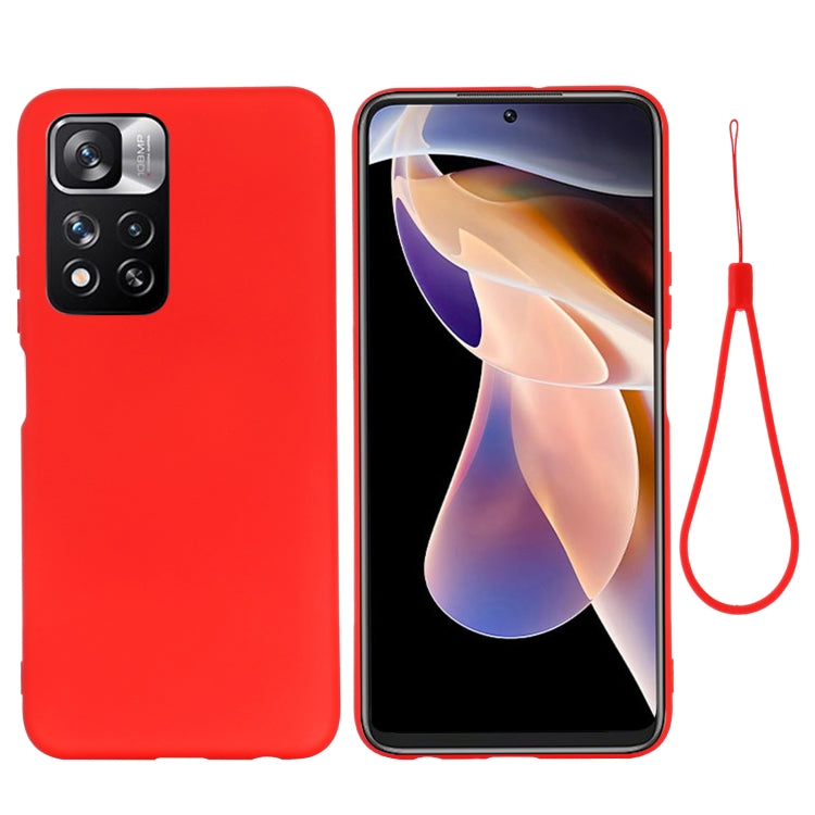 For Xiaomi Redmi Note 11 Pro China / Note 11 Pro+ Liquid Silicone Phone Case(Red) - Xiaomi Cases by buy2fix | Online Shopping UK | buy2fix