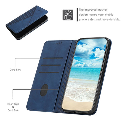 For Google Pixel 6 Skin Feel Magnetic Leather Phone Case(Blue) - Google Cases by buy2fix | Online Shopping UK | buy2fix