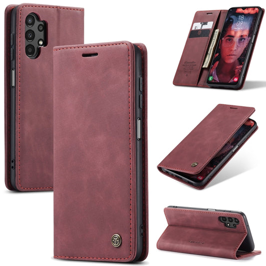 For Samsung Galaxy A13 4G/A13 5G/A04S/A04/M13 5G CaseMe 013 Multifunctional Horizontal Flip Leather Phone Case(Wine Red) - Samsung Accessories by CaseMe | Online Shopping UK | buy2fix