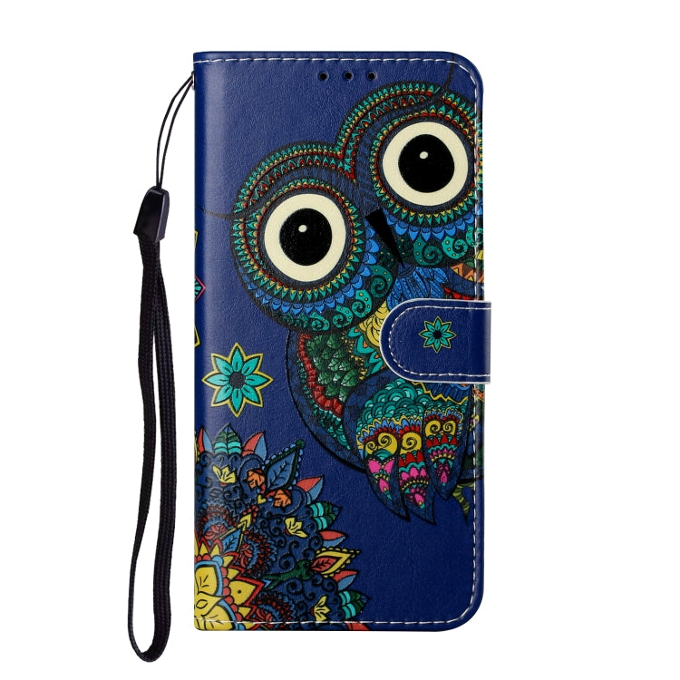 For Samsung Galaxy S22 5G Oil Embossed Pattern PU Leather Phone Case(Blue Owl) - Samsung Accessories by buy2fix | Online Shopping UK | buy2fix