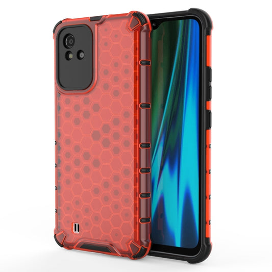 For OPPO Realme Narzo 50 4G Honeycomb PC + TPU Phone Case(Red) - Realme Cases by buy2fix | Online Shopping UK | buy2fix