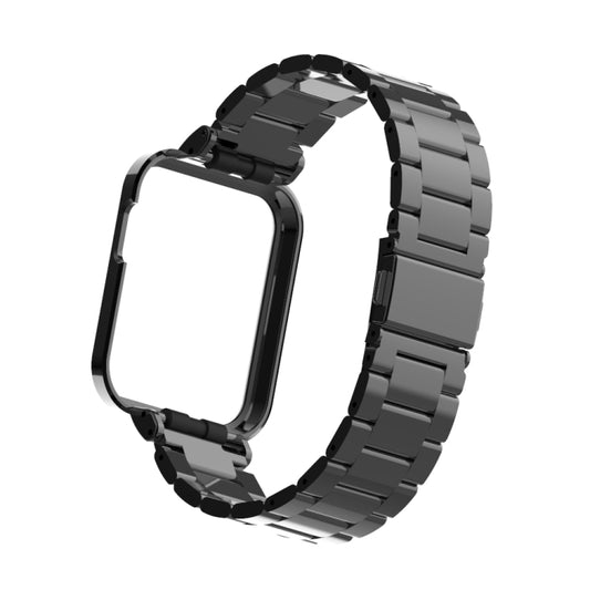 For Xiaomi Mi Watch Lite / Redmi Watch Three-Bead Metal Watchband(Black) - Smart Wear by buy2fix | Online Shopping UK | buy2fix