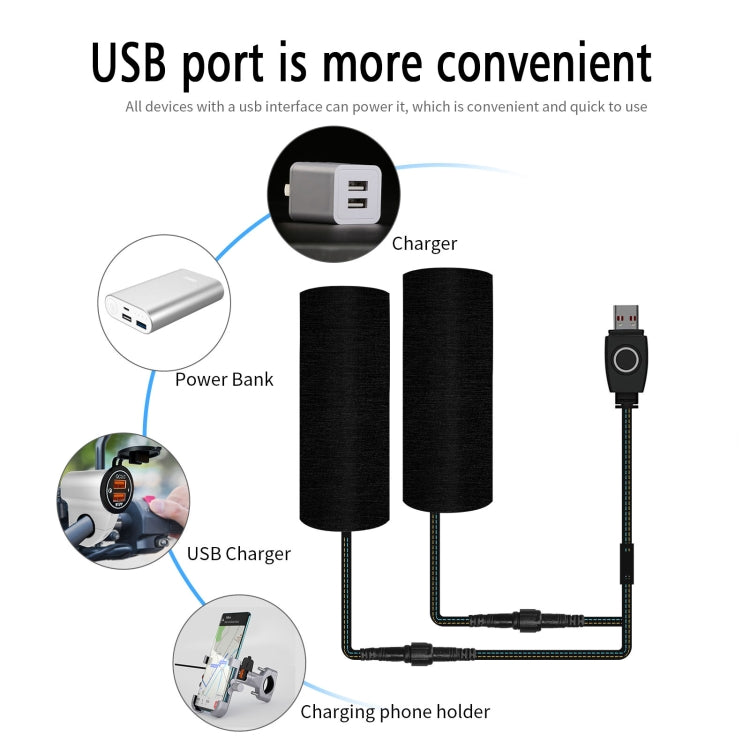 ZH-974D1 3-level Temperature Control Motorcycle Hook and Loop Fastener Intelligent Heated Grip - In Car by buy2fix | Online Shopping UK | buy2fix