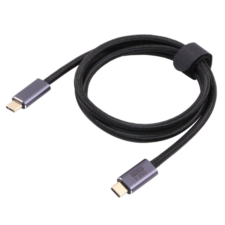 20Gbps USB 4 USB-C / Type-C Male to USB-C / Type-C Male Braided Data Cable, Cable Length:0.5m(Black) - Computer & Networking by buy2fix | Online Shopping UK | buy2fix