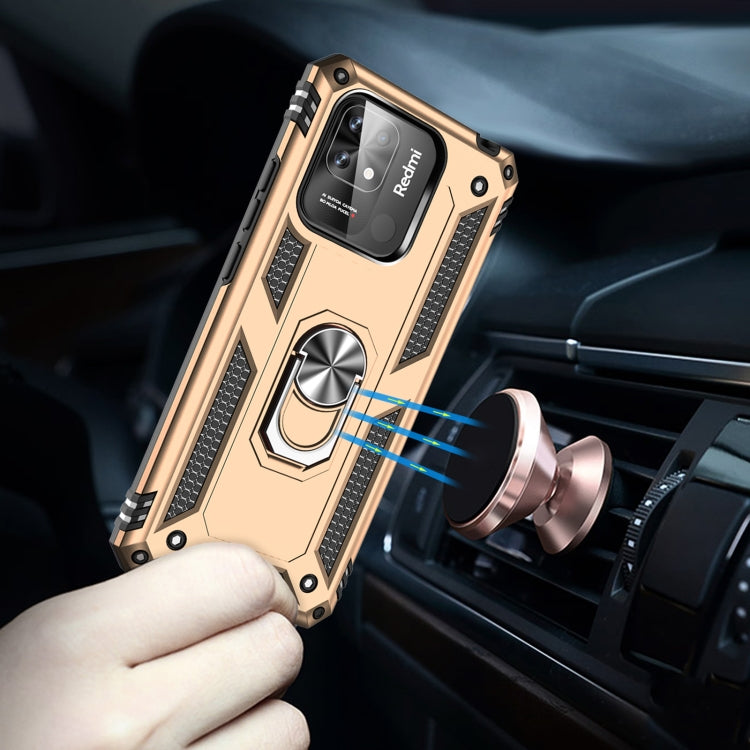 For Xiaomi Redmi 10C Shockproof TPU + PC Phone Case with 360 Degree Rotating Holder(Gold) - Xiaomi Cases by buy2fix | Online Shopping UK | buy2fix