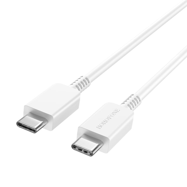 Borofone BX69 1m 3A Type-C to Type-C PD Fast Charging Data Cable(White) -  by Borofone | Online Shopping UK | buy2fix
