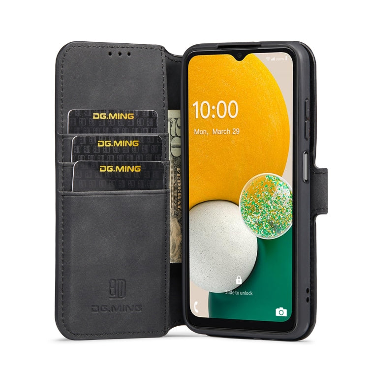 For Samsung Galaxy A13 5G DG.MING Retro Oil Edge Flip Leather Phone Case(Black) - Galaxy Phone Cases by DG.MING | Online Shopping UK | buy2fix