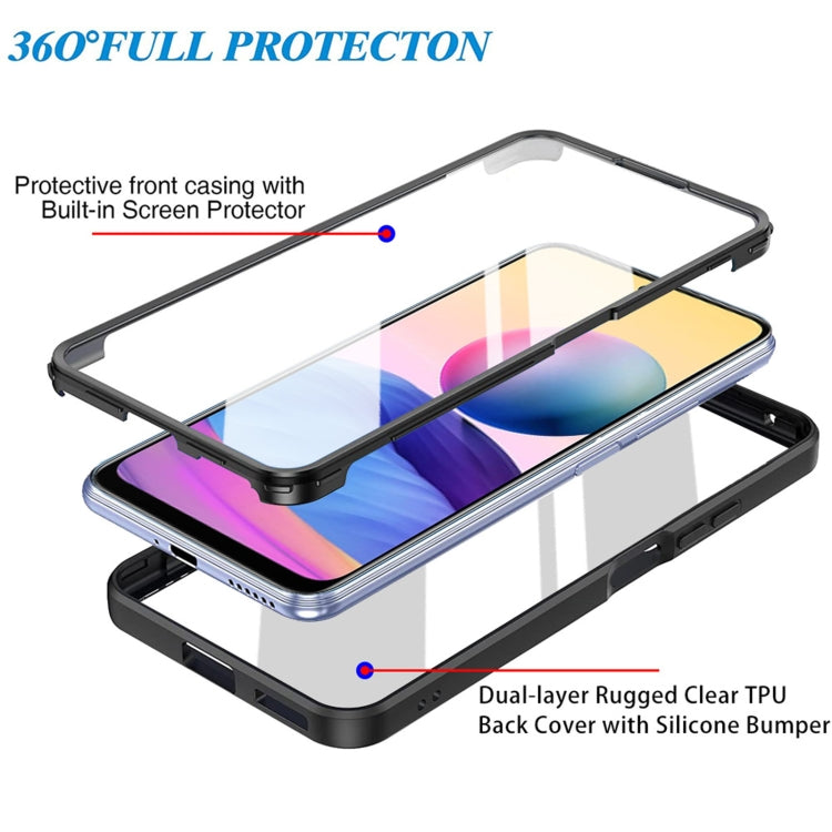 For Xiaomi Redmi Note 10 5G Acrylic + TPU 360 Degrees Full Coverage Phone Case(Black) - Xiaomi Cases by buy2fix | Online Shopping UK | buy2fix