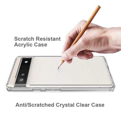 For Google Pixel 6a Shockproof Scratchproof TPU + Acrylic Phone Case(Transparent) - Google Cases by buy2fix | Online Shopping UK | buy2fix