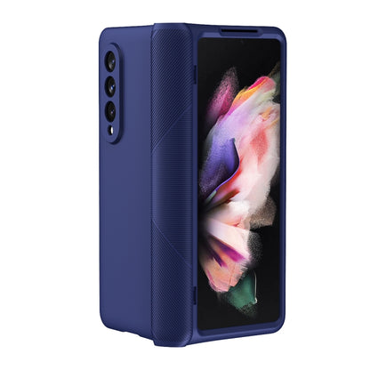 For Samsung Galaxy Z Fold3 5G 360 Full Body Armor Hinge Flip Phone Case(Blue) - Galaxy Phone Cases by buy2fix | Online Shopping UK | buy2fix