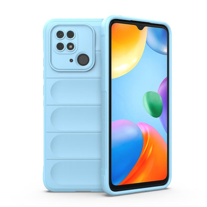 For Xiaomi Redmi 10C Magic Shield TPU + Flannel Phone Case(Light Blue) - Xiaomi Cases by buy2fix | Online Shopping UK | buy2fix