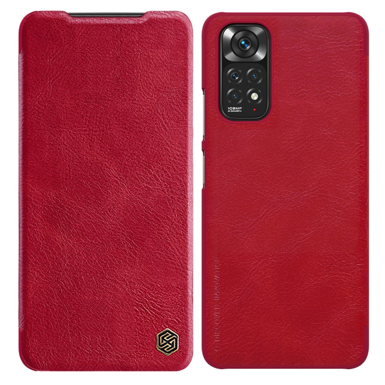 For Xiaomi Redmi Note 11S NILLKIN QIN Series Crazy Horse Texture Leather Case(Red) - Xiaomi Cases by NILLKIN | Online Shopping UK | buy2fix